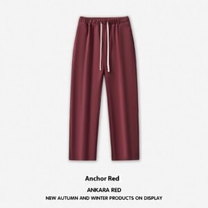 Men's Wide Leg Straight Dopamine Solid Color Sweatpants