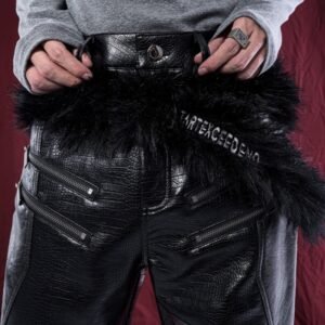 Creative And Versatile Letter Embroidered Fur Belt