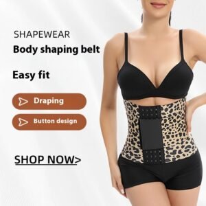 Sports Fitness Leopard Print Winding Waist