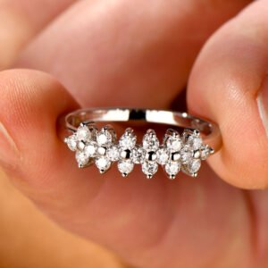 Moissanite S925 Sterling Silver Ring Niche Advanced Sense