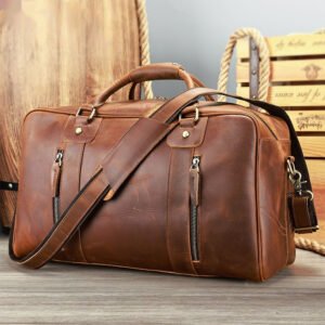Retro Short-distance Travel Bag Genuine Leather Men