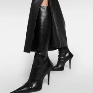 New Stiletto Heel Pointed Shaped Heel Side Zipper Knee-length Female Boots