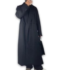 Loose Profile Long Below The Knee Overcoat Coat For Men