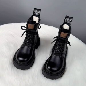 Fur Integrated Thick Bottom Female Winter Fleece-lined Cotton Boots