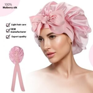Simple Wide Ribbon Adjustable Silk Nightcap