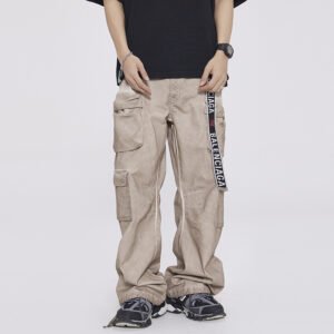Heavy High-grade Workwear Multi-pocket Dirty Casual Pants