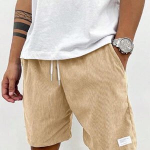 Fashion Personality Solid Color Flip Men's Shorts