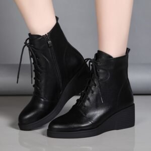 Martin Boots Lace-up Wedge Platform