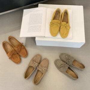 Spring New Retro Round Head Low Heel Shoes Women's All-matching